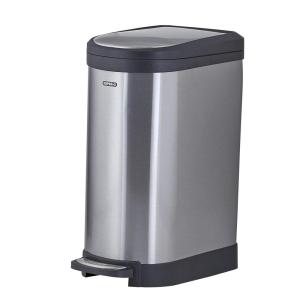 imageSuperio Stainless Steel 26 Gallon Garbage PailNarrow Small Trash Can with Lid for Bedroom Bathroom and Office