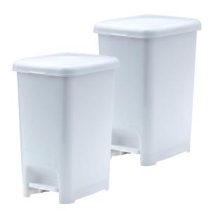 imageSuperio Superio Slim Pedal Trash Can 16 Qt White65 Gallon 2