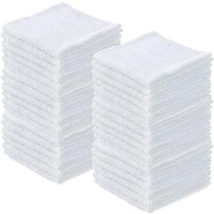 imageSuperio Terry Cloth Rags White Washcloths 100 Cotton 12quot Cleaning Cloths Kitchen Towels Facial Washcloth Spa Cloths Hand Towel Small Lint Free Rags for MultiPurposes 6 Pack36 Pack