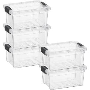 imageSuperio Under Bed Storage Containers with Wheels 3 Pack Flat Clear Storage Bin Stackable Large Storage Latch Box with Lids Store Cloths Bedding Linen For Under The Bed Garage Home3 Qt