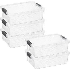 imageSuperio Under Bed Storage Containers with Wheels 3 Pack Flat Clear Storage Bin Stackable Large Storage Latch Box with Lids Store Cloths Bedding Linen For Under The Bed Garage Home137 Quart