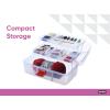 imageSewing Box Artbin Sewing Organizer with PopOut Trays and Clear Design 3Layer Sewing Kit Box Ideal for Sewing Supplies Craft Materials and Small Items  Multipurpose Organizer