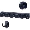 imageSuperio Mop and Broom Holder Wall Mount Black Cleaning Tools Wall Organizer 5 Rack Slots and 6 Hooks for Kitchen Closet Garage Garden and OfficeBlack