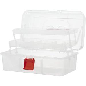 imageSewing Box Artbin Sewing Organizer with PopOut Trays and Clear Design 3Layer Sewing Kit Box Ideal for Sewing Supplies Craft Materials and Small Items  Multipurpose Organizer
