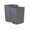 imageSuperio Small 25 Gallon Plastic Trash Can Waste Bin for Under Desk Office Bedroom Bathroom 10 Qt White Smoke2  Grey