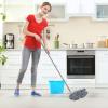 imageString Mop Microfiber Mop for Hardwood Floor Cleaning Self Wringing Mop for Home Kitchen Bath Office Cleaning Grey Heavy Duty Mop with Long Aluminum Handle