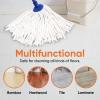 imageSuperio Cotton Mop Head Refill for Hardwood Floor Self Wringing Mop  10quot StringsFull mop