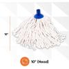 imageSuperio Cotton Mop Head Refill for Hardwood Floor Self Wringing Mop  10quot StringsHead only