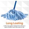 imageSuperio String Mop Replacement Cotton Mop Head Refill Blue Heavy Duty for Hardwood Floor CleaningRefill Head