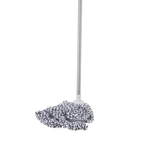 imageString Mop Microfiber Mop for Hardwood Floor Cleaning Self Wringing Mop for Home Kitchen Bath Office Cleaning Grey Heavy Duty Mop with Long Aluminum Handle