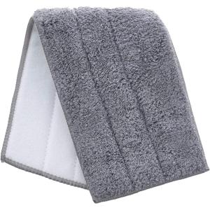 imageSuperio Microfiber Mop Pads Refill for Superio Miracle Mop Dust Mop Replacement Head 16 Inch Damp Mop Refill for Flat Mop Set with VelcroGrey