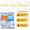 imageSuperio Hot and Cold Insulated Bags for Food Delivery Grocery Shopping Bags Food Storage for Hot and Frozen Food for Travel Disposable Cooler Bag Reinforced Thermal Lunch Bag 6 13quotx7quotx155quotMedium Lunch Size