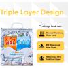 imageSuperio Hot and Cold Insulated Bags for Food Delivery Grocery Shopping Bags Food Storage for Hot and Frozen Food for Travel Disposable Cooler Bag Reinforced Thermal Lunch Bag 6 13quotx7quotx155quotMedium Lunch Size