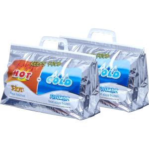 imageSuperio Hot and Cold Insulated Bags for Food Delivery Grocery Shopping Bags Food Storage for Hot and Frozen Food for Travel Disposable Cooler Bag Reinforced Thermal Lunch Bag 6 13quotx7quotx155quotSmall Lunch Size