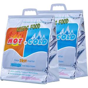 imageSuperio Hot and Cold Insulated Bags for Food Delivery Grocery Shopping Bags Food Storage for Hot and Frozen Food for Travel Disposable Cooler Bag Reinforced Thermal Lunch Bag 6 13quotx7quotx155quotMedium Lunch Size
