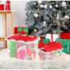 imageSuperio Christmas Storage Box with Red Hinged Lids Plastic Container Bins for Organizing with Attached Lid Stackable Crates BPA Free Organizers for Home Office and Dorm 17quotx1165quotx875