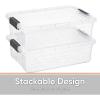 imageSuperio Clear Storage Bins with Lids Stackable Storage Box with Latches and Handles Extra Small 12 Pack 2 Quart137 Qt