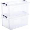 imageSuperio Clear Storage Bins with Lids Stackable Storage Box with Latches and Handles Extra Small 12 Pack 2 Quart285 Quart