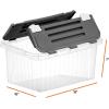 imageSuperio Clear Storage Boxes with Hinged Lids 10 Quart Plastic Container Bins for Organizing Stackable Crates BPA Free Organizers1 Pack