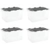 imageSuperio Clear Storage Container with Lid 35 Quart Hinged Lid Storage Tote Organizer Box for Closet Home DormGrey