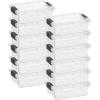 imageSuperio Clear Storage Bins with Lids Stackable Storage Box with Latches and Handles Extra Small 12 Pack 2 Quart125 Qt Mini