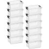 imageSuperio Clear Storage Bins with Lids Stackable Storage Box with Latches and Handles Extra Small 12 Pack 2 Quart175 Qt Mini