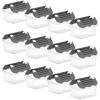 imageSuperio Clear Storage Boxes with Attached Lids Plastic Container Bins with Hinged Lids for Organizing Stackable Crates BPA Free Non Toxic Organizers 12 Pack 17quotx1165quotx875quot
