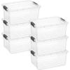 imageSuperio Storage Bins with Lids 6 Pack 21 Qt Clear Boxes for Organizing Stackable Plastic Containers BPA Free NonToxic Odor Free Organizer for Home Office Dorm