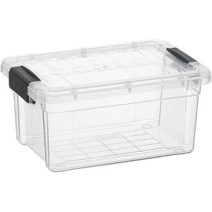 imageSuperio Clear Plastic Storage Bin with Lid 34 Qt NonToxic BPA Free Odor Free Organizer Storage Box Stackable Plastic Tote for Home Garage School and Office XSmall975x66x475