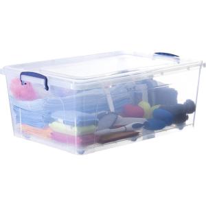 imageSuperio Clear Storage Box with Wheels 85 Qt Heavy Duty Container with Lid Stackable Rolling Bin for Home Garage Closet Organization Toys Linen Tools Clothing Supplies Camping Accessories2675x18x105