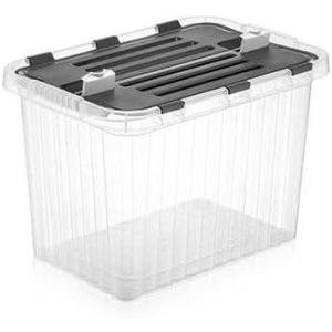 imageSuperio Clear Storage Container with Lid 16 Quart Hinged Lid Storage Tote Organizer Box for Closet Home Dorm 4 Pack1 Pack