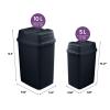imageSuperio 125 Gallon and 25 Gallon Plastic Garbage Cans with Swing TopSplit Lid  Small Trash Cans with Lid  Durable Plastic  Slim ampamp Sturdy Trash Bins  Fingerprint Resistant  5L  10 L  Black