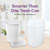 imageSuperio 125 Gallon and 25 Gallon Plastic Garbage Cans with Swing TopSplit Lid  Small Trash Cans with Lid  Durable Plastic  Slim ampamp Sturdy Trash Bins  Fingerprint Resistant  5L  10 L  White