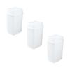 imageGarbage Cans with Swing TopSplit Lids 3 Pack  Small Trash Cans with Lids  Durable Plastic  Slim ampamp Sturdy Trash Bins  Fingerprint Resistant  125 Gallon  5 qt  5 L  White  Superio Brand