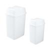 imageSuperio 125 Gallon and 25 Gallon Plastic Garbage Cans with Swing TopSplit Lid  Small Trash Cans with Lid  Durable Plastic  Slim ampamp Sturdy Trash Bins  Fingerprint Resistant  5L  10 L  White