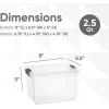 image:imageSuperio Clear Storage Boxes with Lids Deep BPA Free Plastic Containers Bins for Organizing Stackable Crates Organizer Totes for Home Office School and Dorm 1425 Quart 10 Pack25 Quart