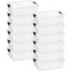 image:imageSuperio Clear Storage Boxes with Lids Deep BPA Free Plastic Containers Bins for Organizing Stackable Crates Organizer Totes for Home Office School and Dorm 1425 Quart 10 Pack74 Quart