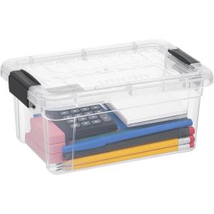 image:imageSuperio Clear Storage Box with Lid 45 Quart Plastic Container Bins for Organizing Stackable Crates BPA Free Non Toxic Odor Free Organizers for Home Office School and Dorm34 Quart