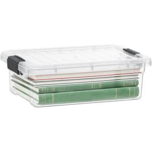 image:imageSuperio Clear Storage Box with Lid 45 Quart Plastic Container Bins for Organizing Stackable Crates BPA Free Non Toxic Odor Free Organizers for Home Office School and Dorm74 Quart