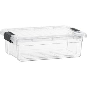 image:imageSuperio Clear Storage Box with Lid 45 Quart Plastic Container Bins for Organizing Stackable Crates BPA Free Non Toxic Odor Free Organizers for Home Office School and Dorm225 Quart