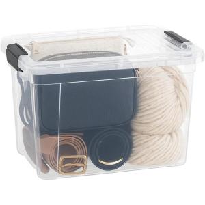 image:imageSuperio Clear Storage Box with Lid 45 Quart Plastic Container Bins for Organizing Stackable Crates BPA Free Non Toxic Odor Free Organizers for Home Office School and Dorm87 Quart