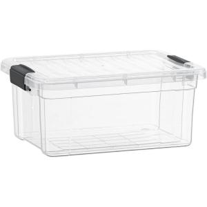 image:imageSuperio Clear Storage Box with Lid 45 Quart Plastic Container Bins for Organizing Stackable Crates BPA Free Non Toxic Odor Free Organizers for Home Office School and Dorm36 Quart