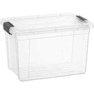 image:imageSuperio Clear Storage Box with Lid 45 Quart Plastic Container Bins for Organizing Stackable Crates BPA Free Non Toxic Odor Free Organizers for Home Office School and Dorm475 Quart