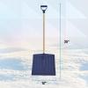 image:imageSuperio Kids Snow Shovel Plastic Small Shovel for Snow Removal with Wooden Handle Heavy Duty 12 Blade Navy 2 PackNavy