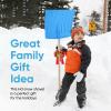 image:imageSuperio Kids Snow Shovel Plastic Small Shovel for Snow Removal with Wooden Handle Heavy Duty 12 Blade Navy 2 PackNavyBlue