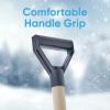 image:imageSuperio Kids Snow Shovel Plastic Small Shovel for Snow Removal with Wooden Handle Heavy Duty 12 Blade Navy 2 PackNavyBlue