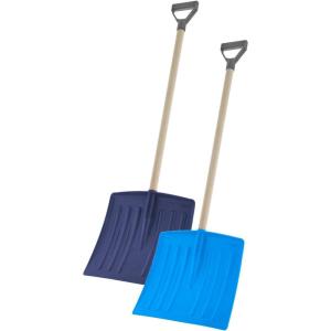 image:imageSuperio Kids Snow Shovel Plastic Small Shovel for Snow Removal with Wooden Handle Heavy Duty 12 Blade Navy 2 PackNavyBlue
