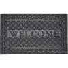image:imageSuperio 686 NonSlip Welcome Doormat Indoor Outdoor Heavy Duty Waterproof Easy Clean LowProfile Mats for Entry Garage Patio High Traffic Areas 18x30 Grey Lattice CoirBlack