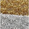 image:imageGold and Silver Kitchen Sponge Scrubber Heavy Duty Metallic Sink Pot Dish Washing Scrubber NonScratch NonMetal Kosher Sponge Pack of 4 SuperioSilvergold 4 Pack