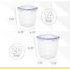 image:imageSuperio Airtight Food Storage Containers with Leakproof Lids Pack of 414 Cups x2 20 Cups x2 BPA Free Sealed Containers for Kitchen Pantry Fridge14 Cup  20 Cup 4 Pack